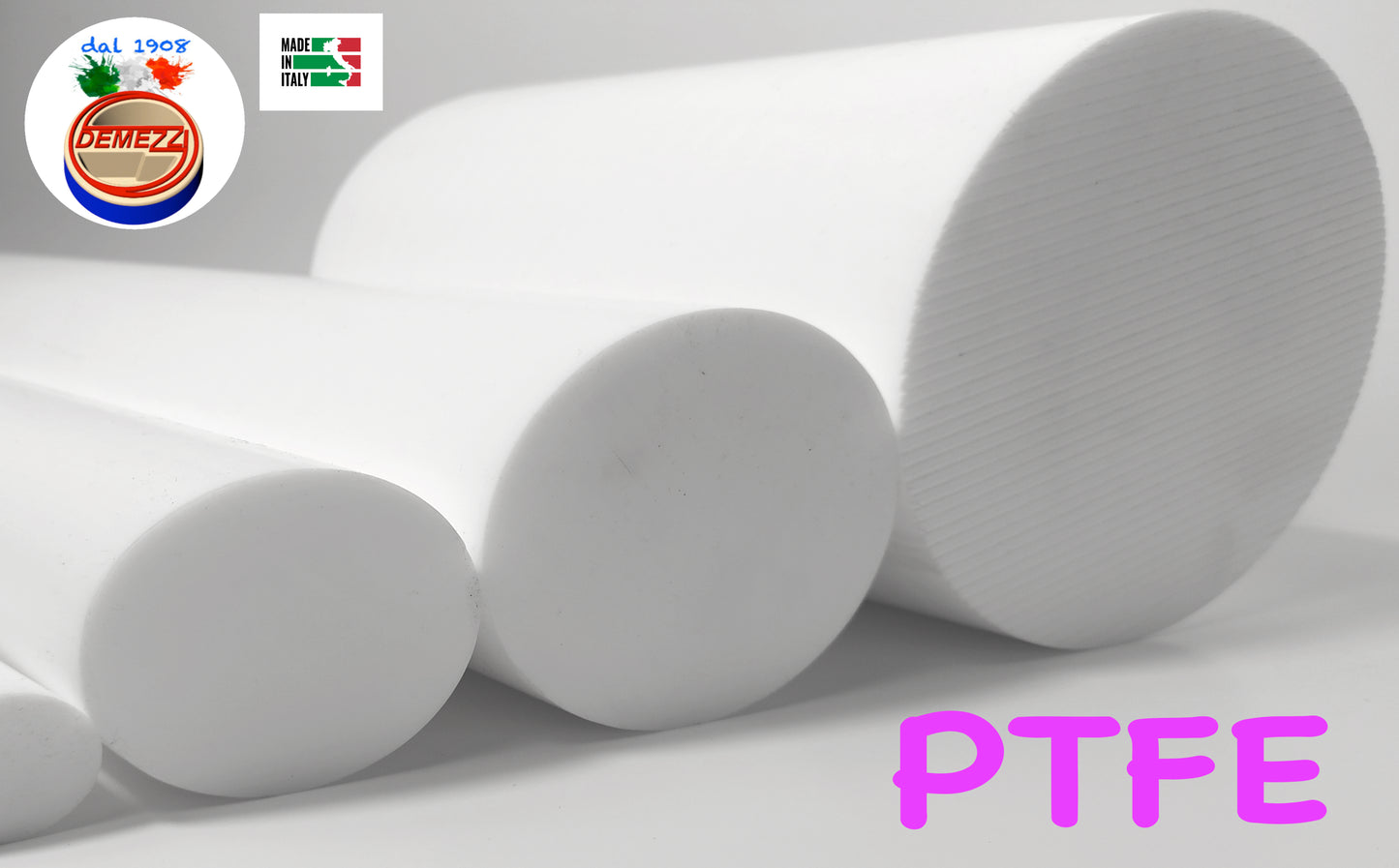 Barra tonda PTFE Teflon bianco diametro 15 mm lunghezza 1 metro materiale plastico lavorabile per basse e alte temperature